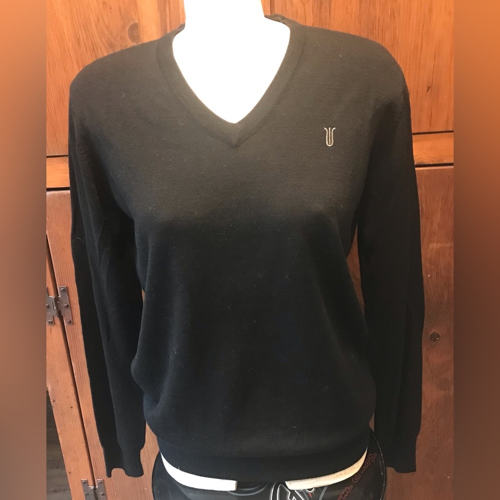 Bruun & Stengade Black Wool Sweater - Size Medium